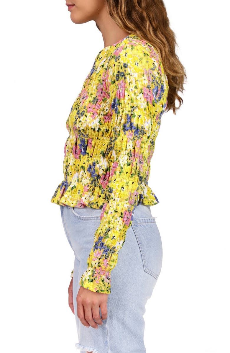 Sanctuary Floral Smocked Top, Alternate, color, 