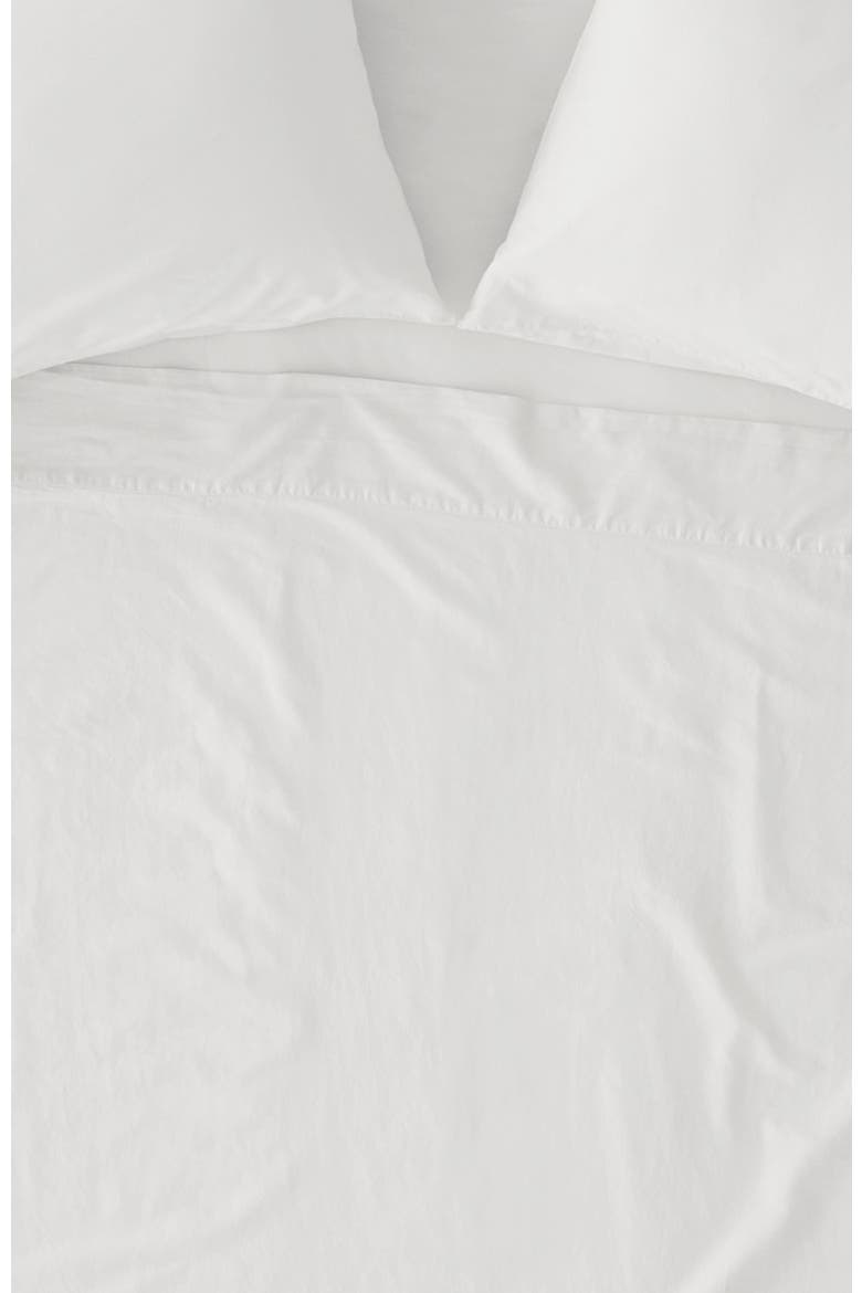Organic Cotton Organic Room Service Sateen Flat Sheet, Alternate, color, White