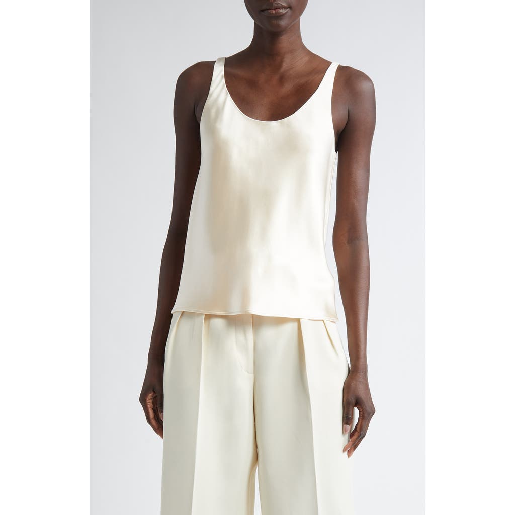 Altuzarra Leitzel Silk Satin Tank In Tapioca