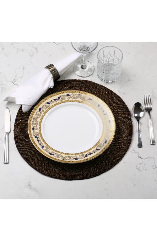 Tiramisu Beaded Placemat In Dark Copper
