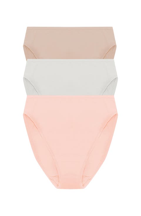 Bliss Bare Cotton High Cut Brief 3-Pack