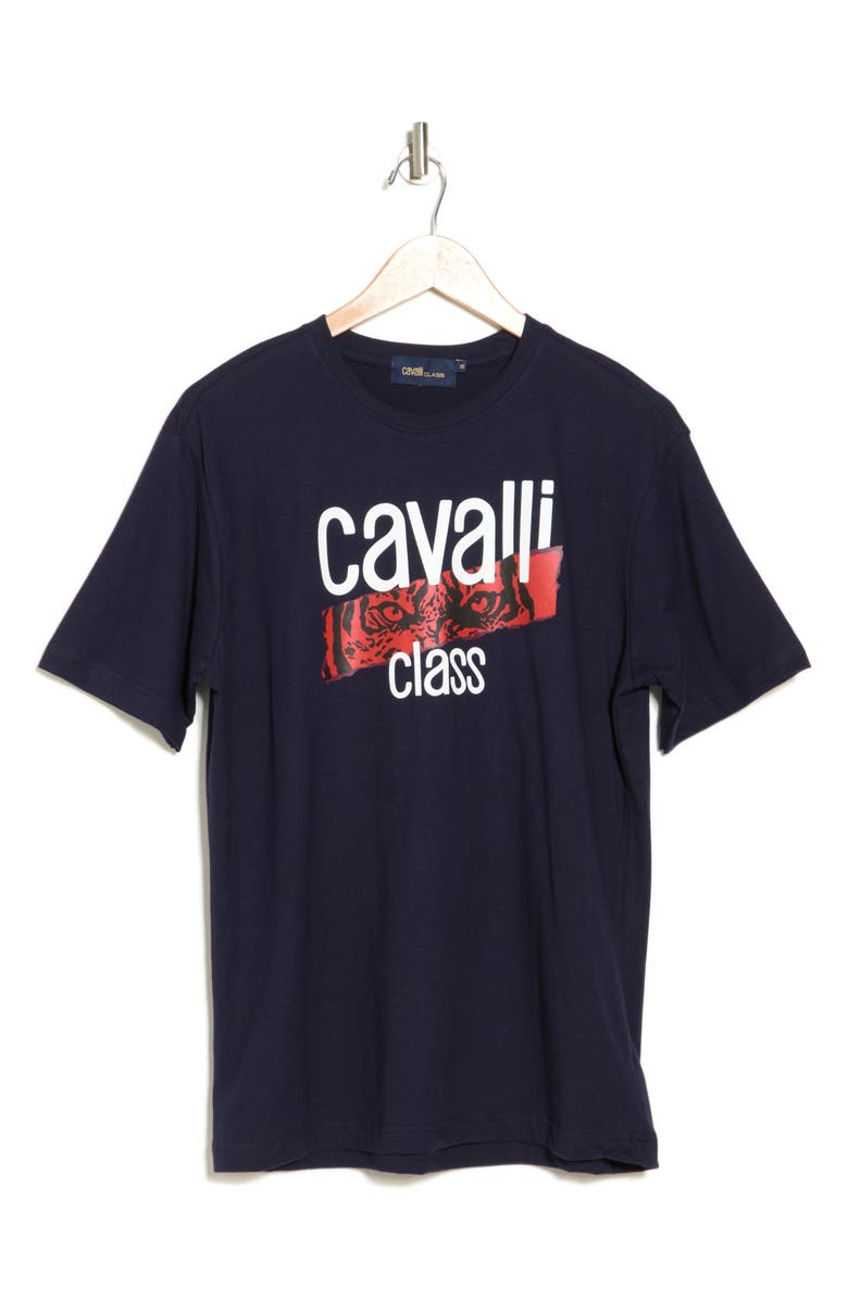 Cavalli Class Logo Graphic Print T-Shirt, Alternate, color, 