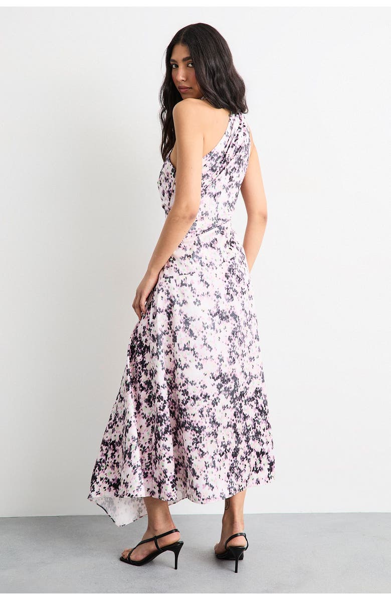 Warehouse Scarf Tie Asymmetric Maxi Dress, Alternate, color, Multi