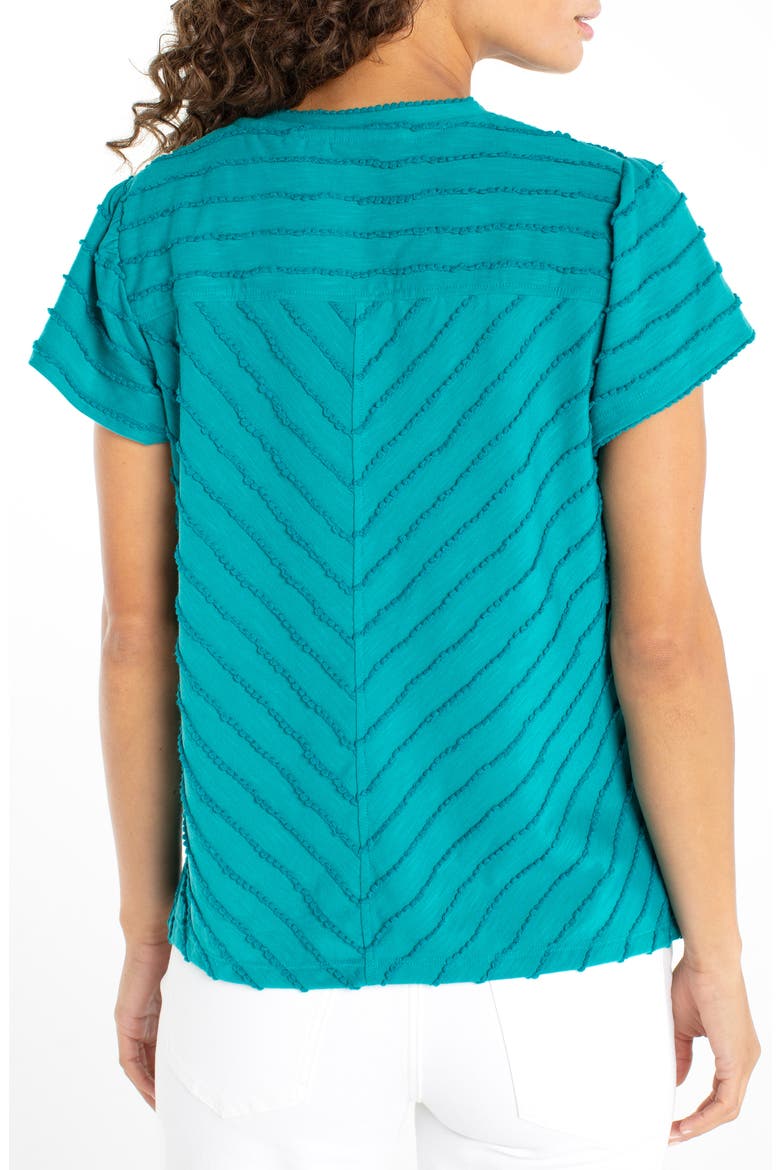 Texture Peplum Top, Alternate, color, TEAL TIDE