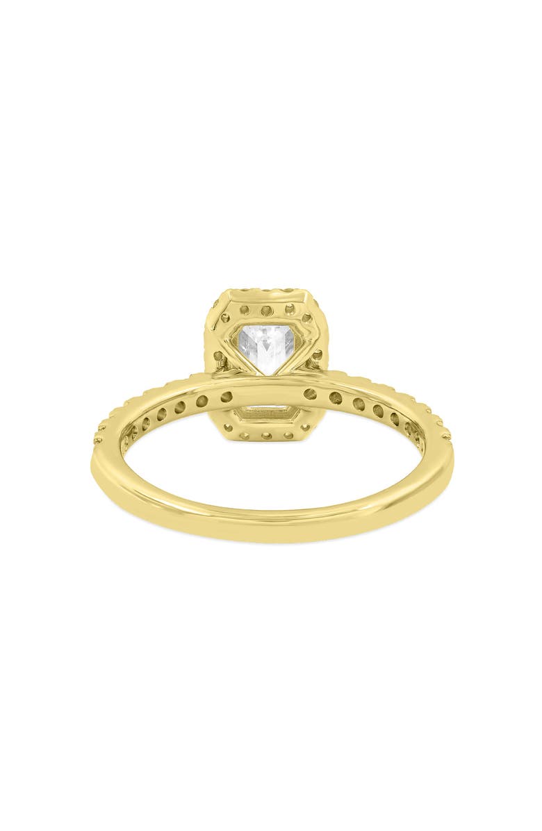 LuvMyJewelry Ivey 14K Yellow Gold Emerald Cut Lab Grown Diamond Halo Engagement Ring - 1.77 ctw, Alternate, color, 14K Yellow Gold