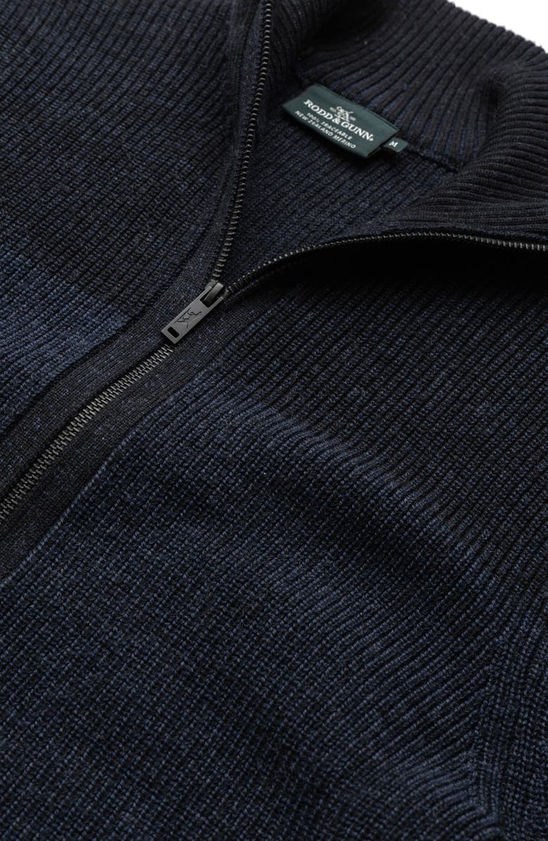 Rodd & Gunn Newall Merino Wool Zip Cardigan, Alternate, color, Eclipse