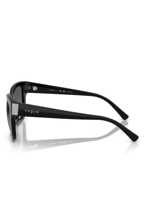 Vogue 54mm Polarized Square Sunglasses In Black Polarized