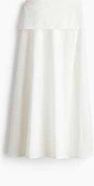 H&M Flounced Poplin Skirt