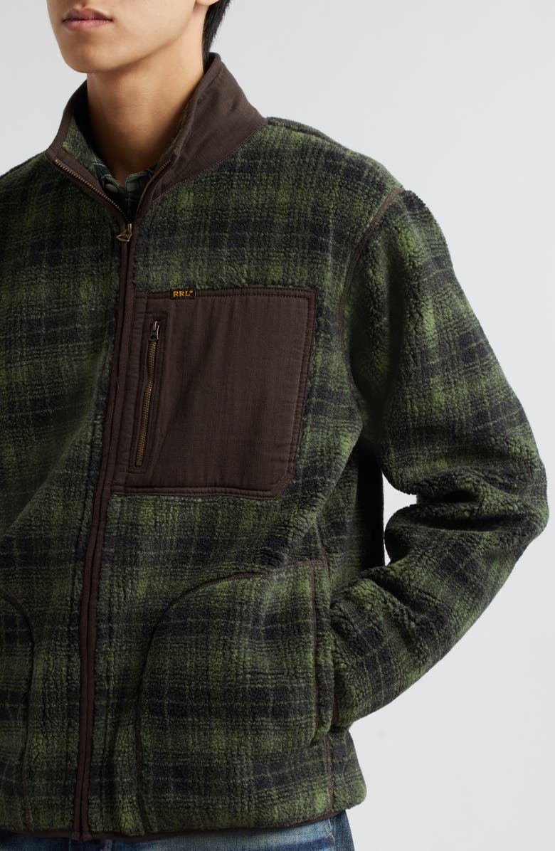 Double RL Walter Plaid Fleece Jacket, Alternate, color,