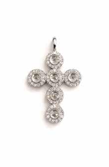 BEST SILVER Moissanite Cross Pendant