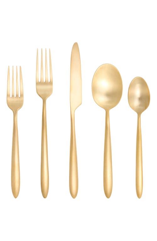 Fortessa Velo Brushed Gold Plated 5-piece Place Setting Set In Gold
