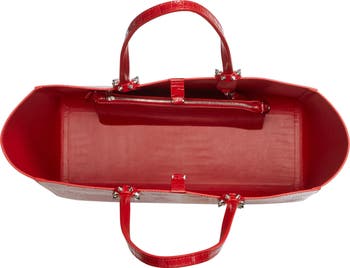 Small Cabata Soft Croc Embossed Patent Leather Tote