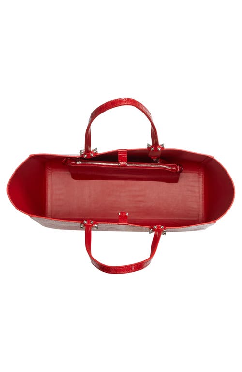 Christian Louboutin Small Cabata Soft Croc Embossed Patent Leather Tote
