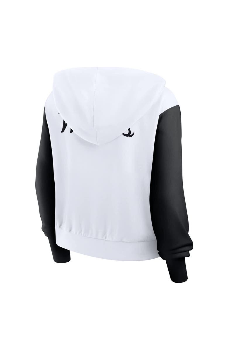 Nike Women's Nike White Kentucky Wildcats Cropped Beyond Capability Color-Block Script Full-Zip Hoodie, Alternate, color, White