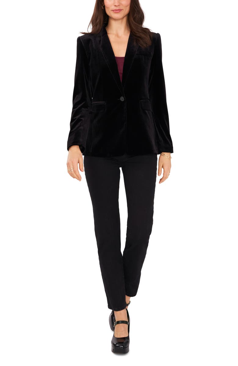 1.STATE Classic Velvet One-Button Blazer, Alternate, color, 
