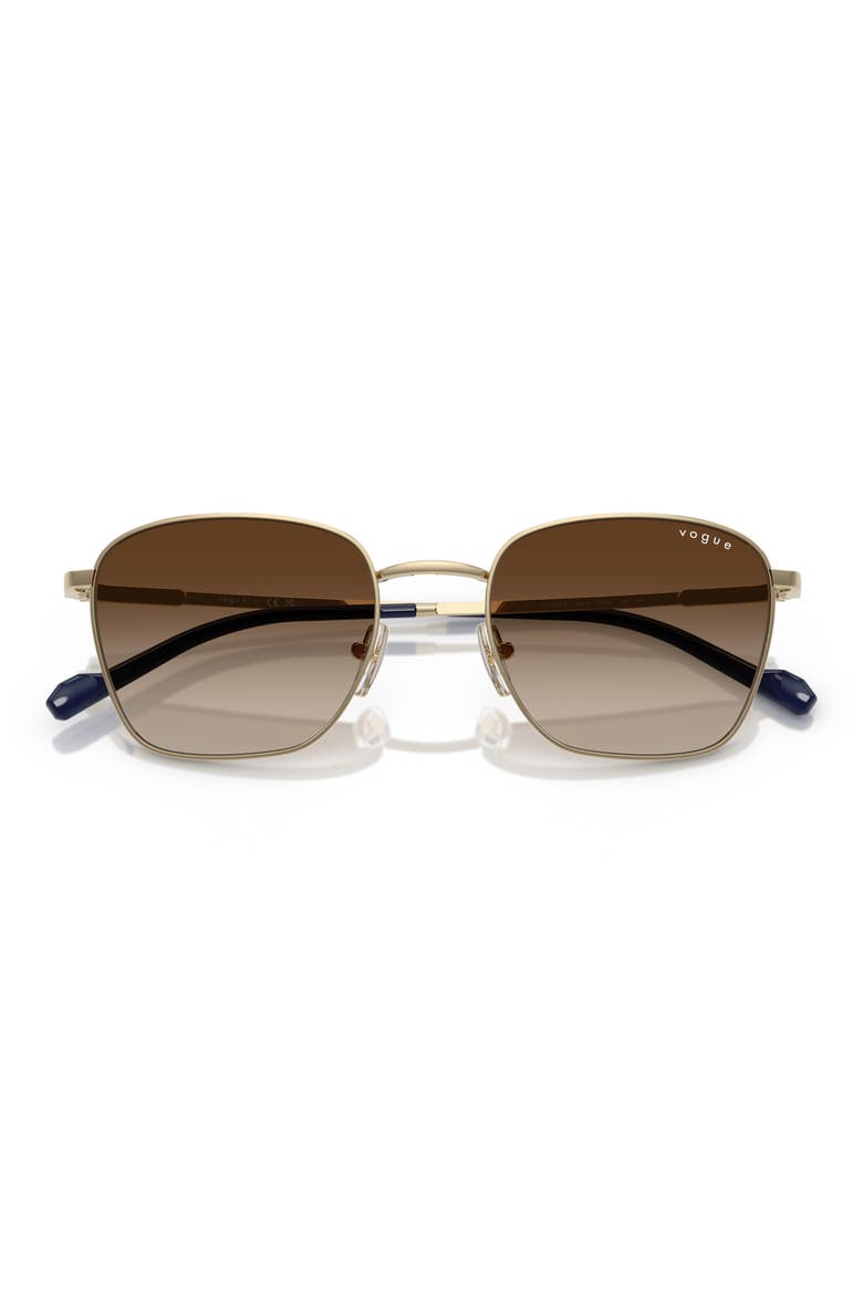 53mm Pillow Sunglasses, Alternate, color, PALE GOLD
