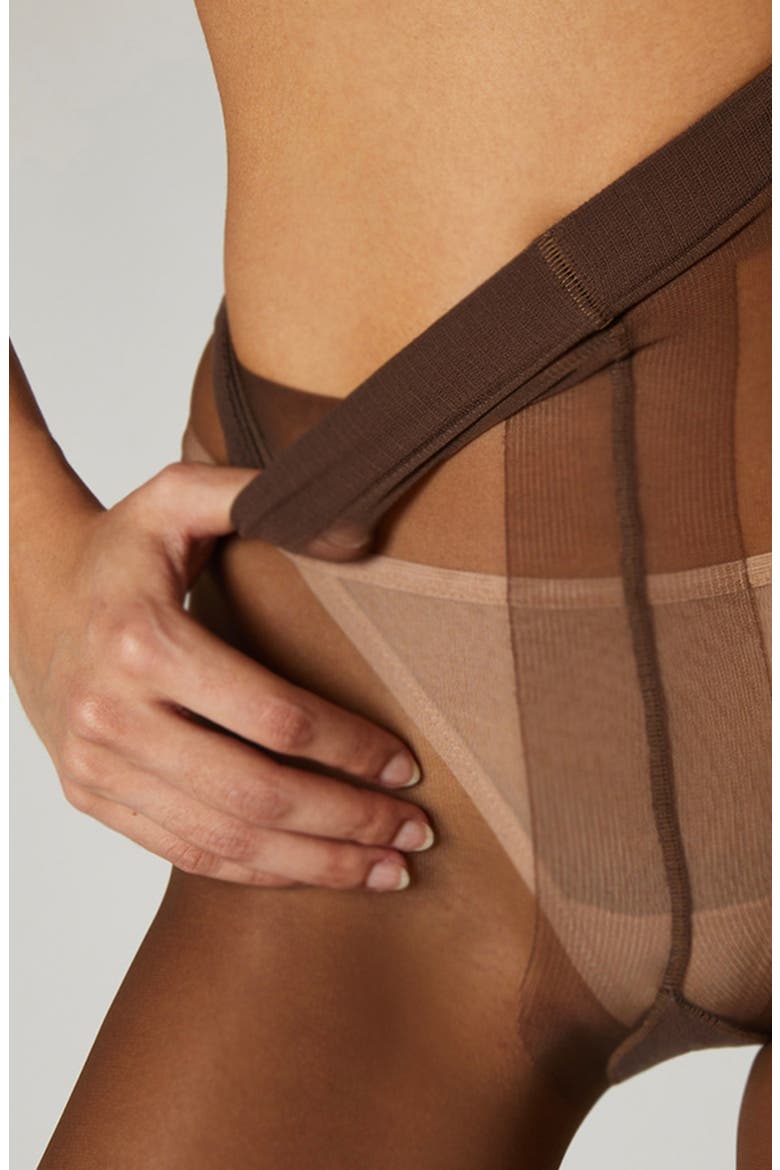 Avery Microfiber Tights, Alternate, color, BROWN