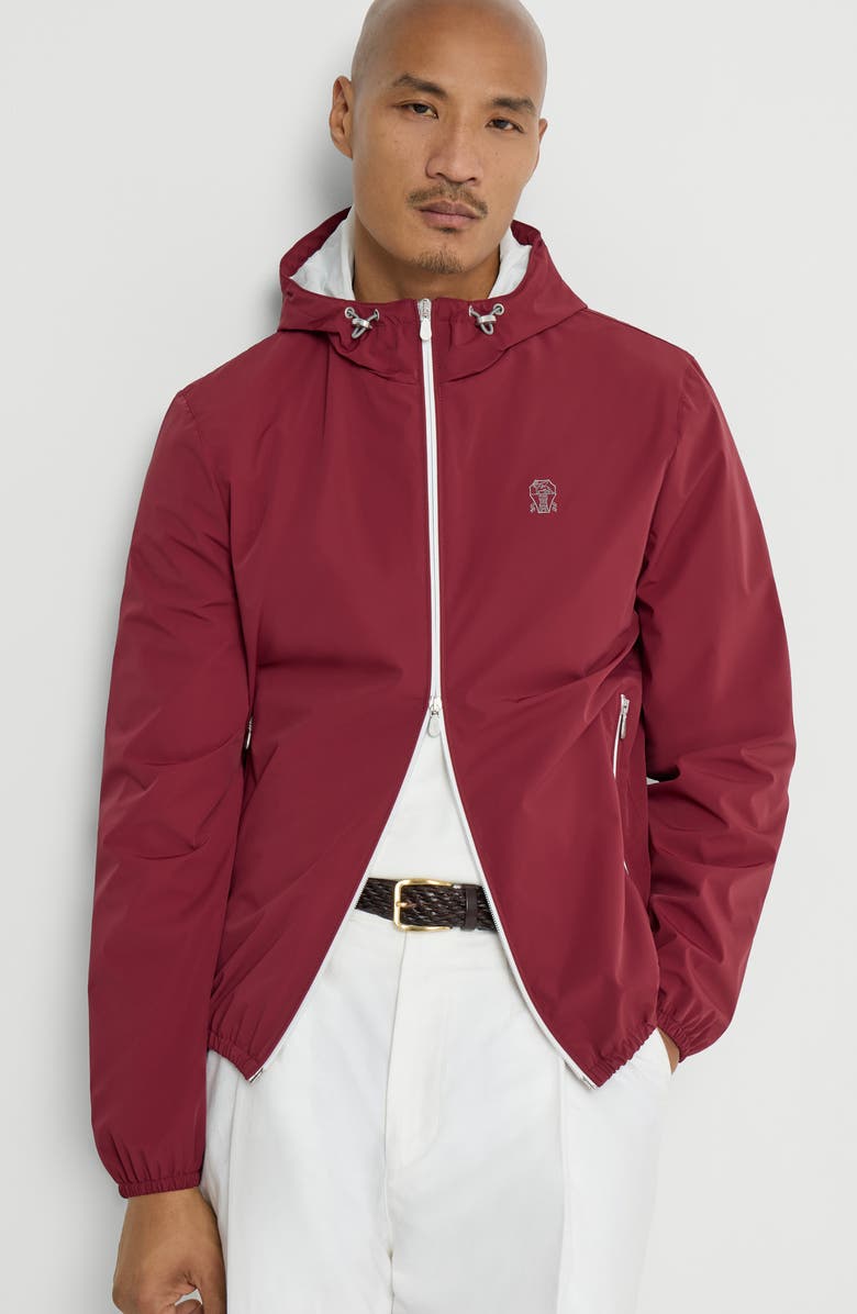 Brunello Cucinelli Nylon jacket, Alternate, color, Cherry