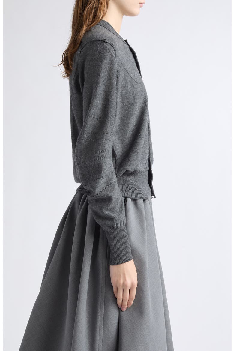 Worsted Wool Cardigan, Alternate, color, TOP GRAY