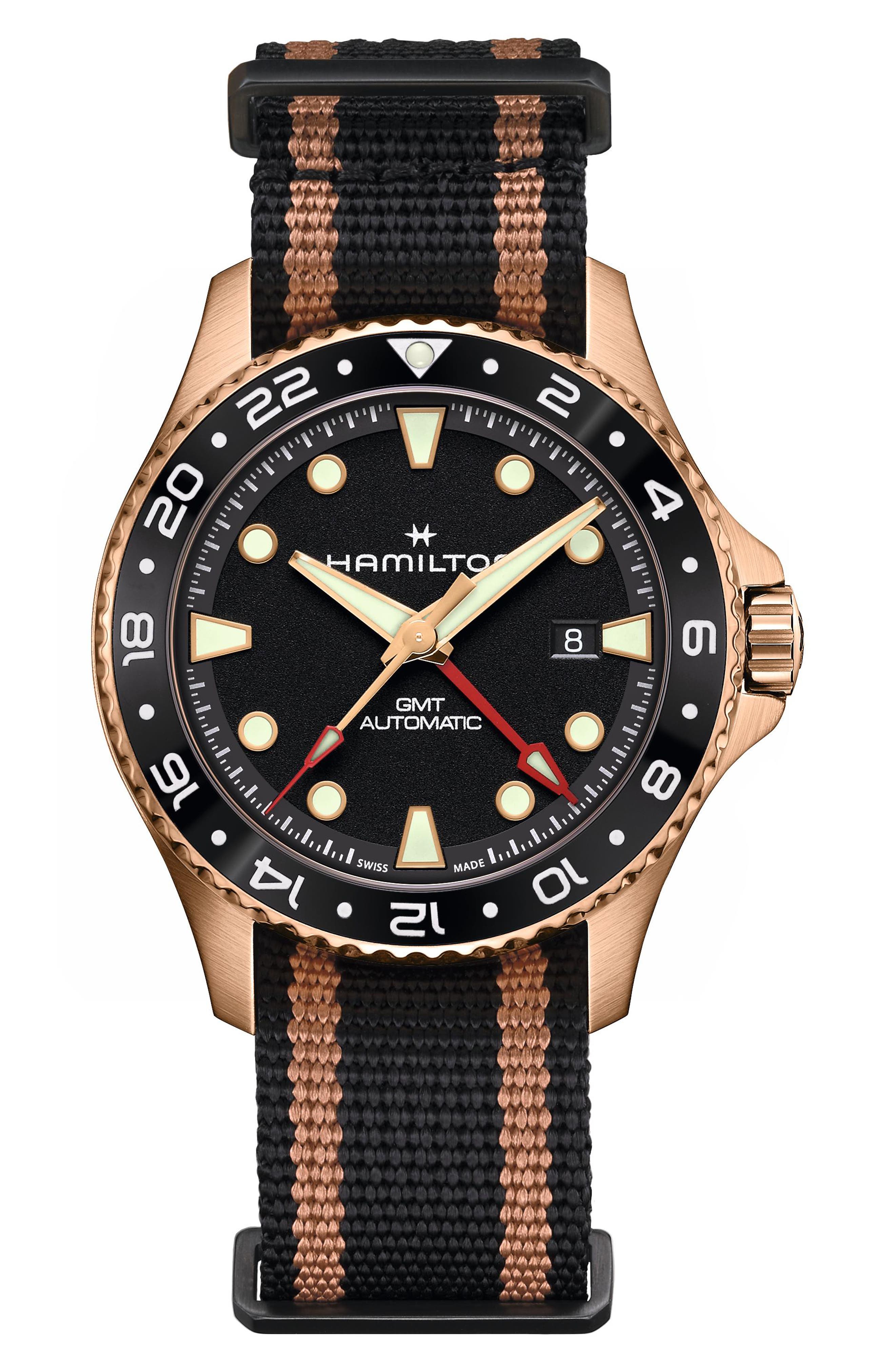 Hamilton Khaki Field Titanium Automatic Leather Strap Watch, 42mm