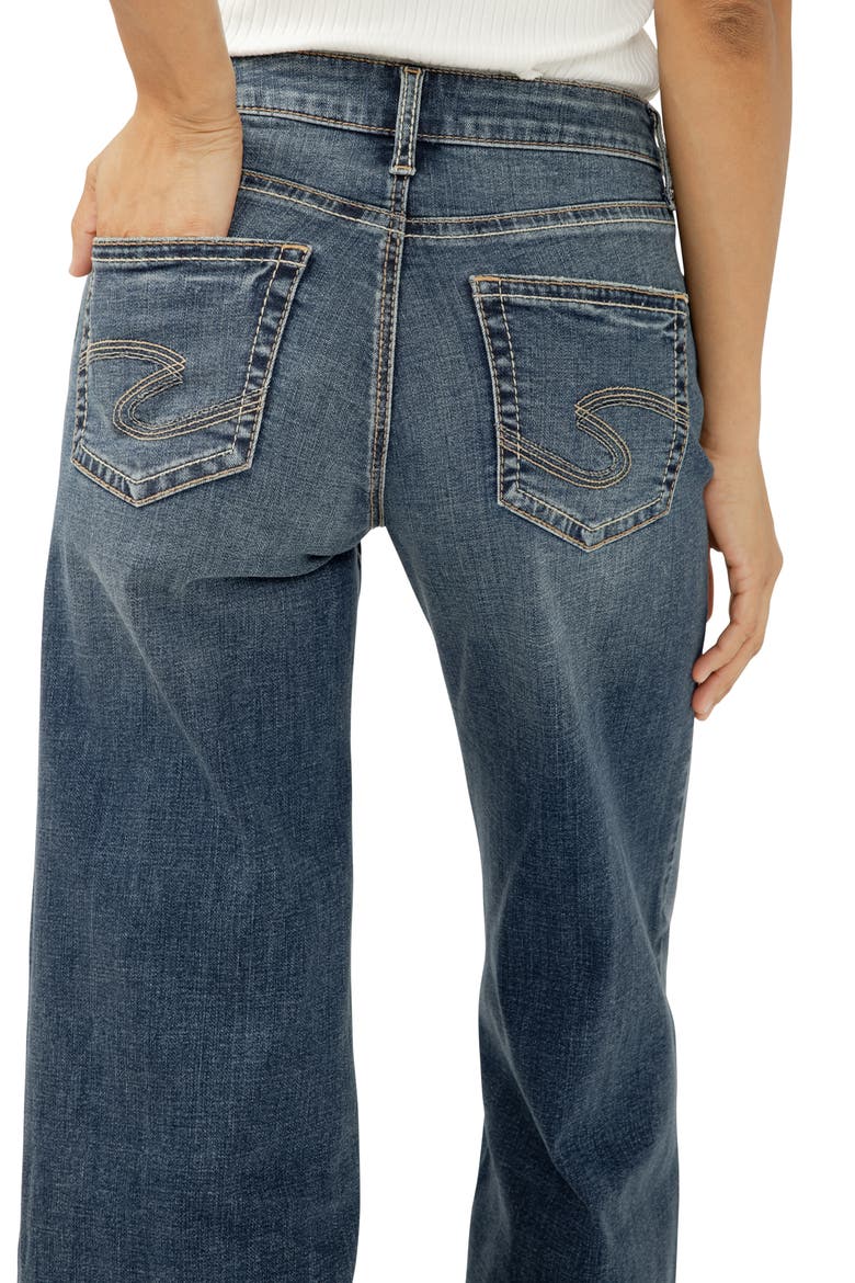 Suki Curvy Mid Rise Wide Leg Jeans, Alternate, color, BILLIE