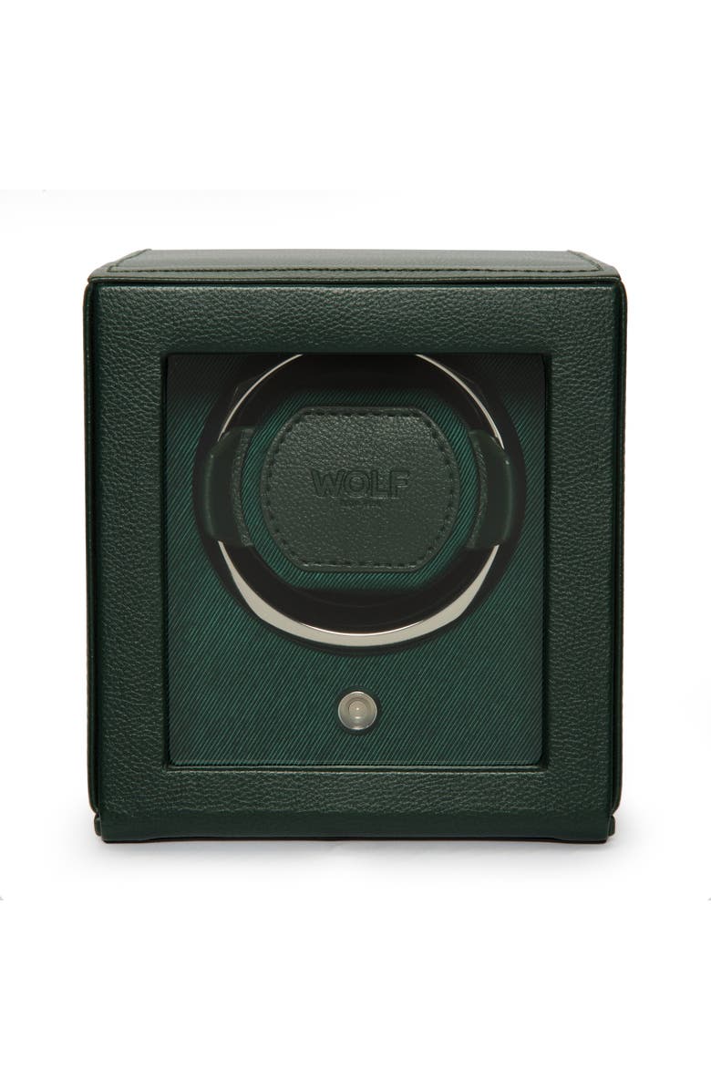 WOLF Cub Single Watch Winder with Cover, Main, color, Green