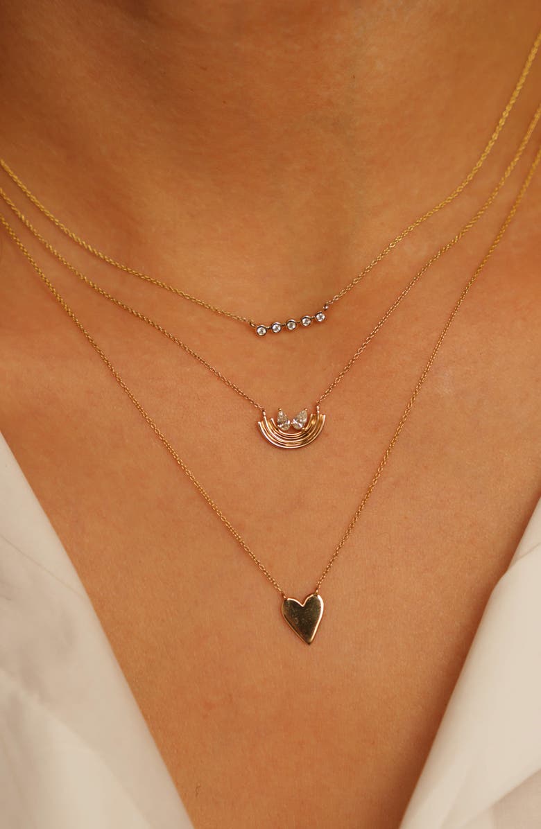 Dana Rebecca Designs Nana Bernice Pear Diamond Pendant Necklace, Alternate, color, Yellow Gold/ Diamonds