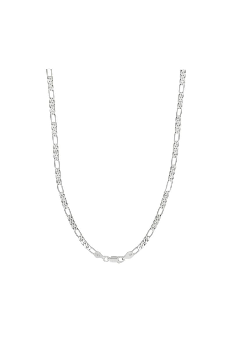 Donatello Gian Sterling Silver 3.5MM Figaro Necklace, Main, color, Silver