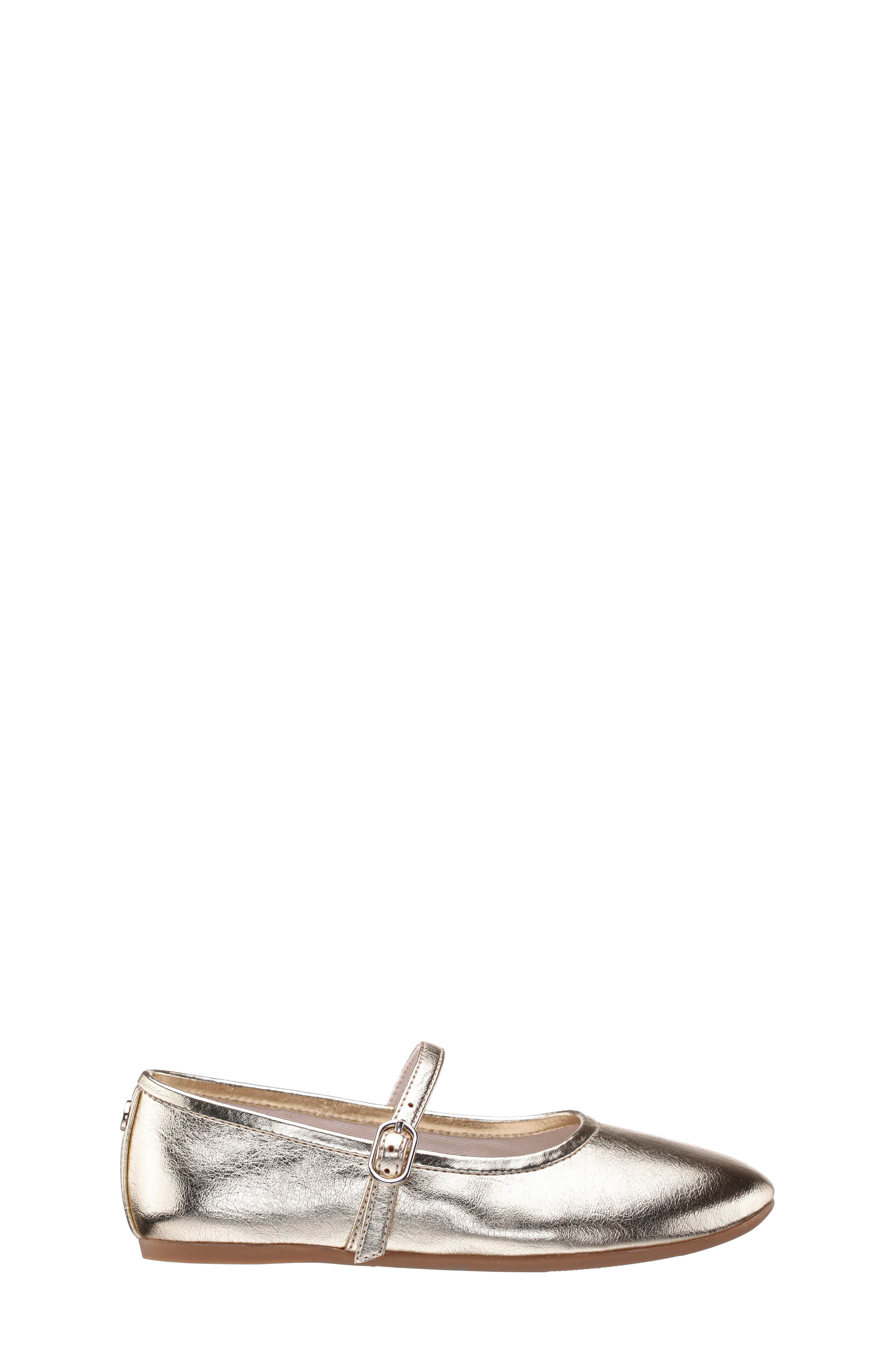 Kids' Nicola Mary Jane Flat, Alternate, color, GOLD METALLIC