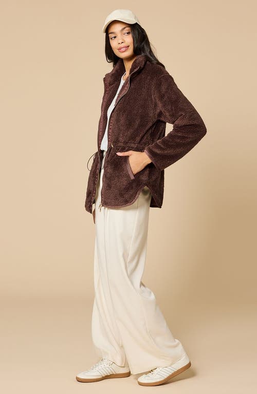 Softies Dreamplush Two Way Zip Tunic In Brown