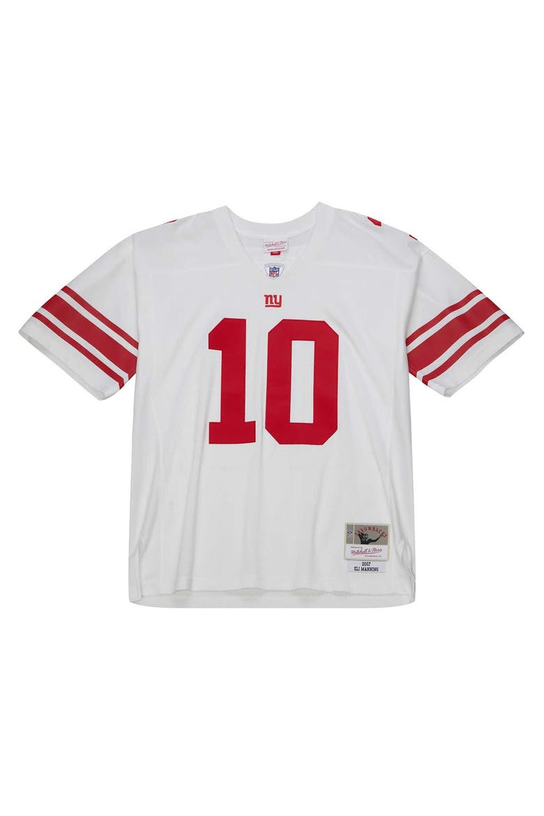 Men's Mitchell & Ness Eli Manning White New York Giants Legacy Replica Jersey, Alternate, color, White