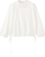 MANGO Lace Inset Woven Shirt