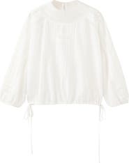 MANGO Lace Inset Woven Shirt