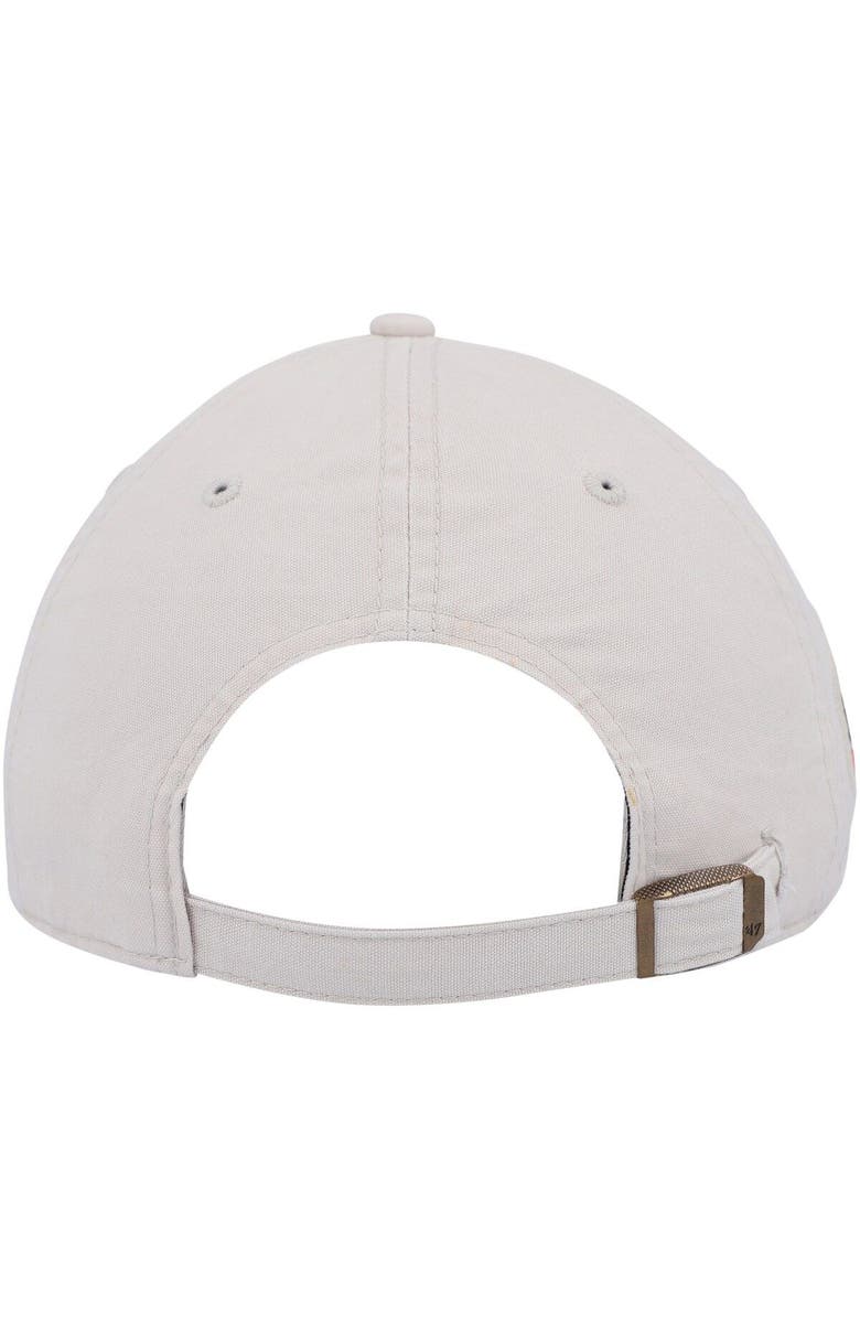 '47 Men's '47 Cream/Brown Cleveland Browns Sidestep Clean Up Adjustable Hat, Alternate, color, 