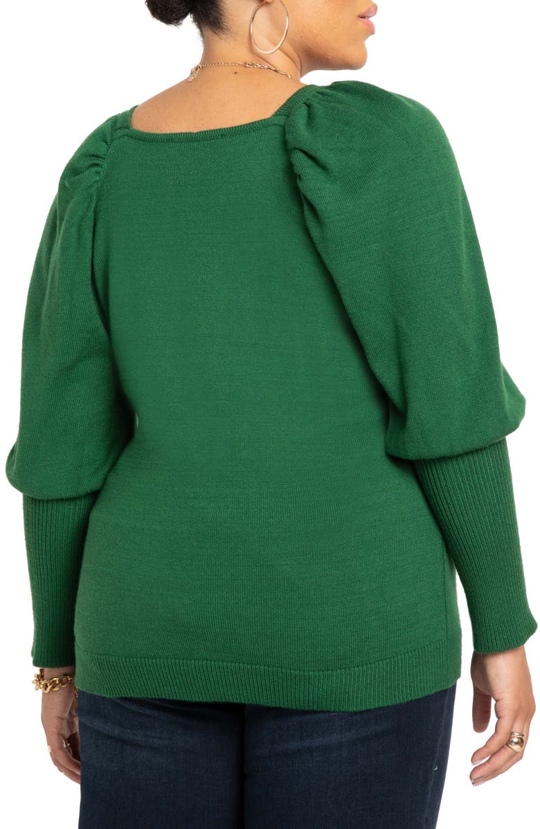 ELOQUII Folded Neck Sweater, Alternate, color,