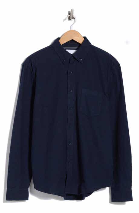 Cotton Flannel Button-Up Shirt