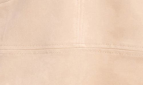 Fifteen Twenty Safia Faux Suede Dress In Almond