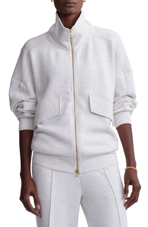 Varley Garcia Full Zip Sweatshirt In Ivory Marl