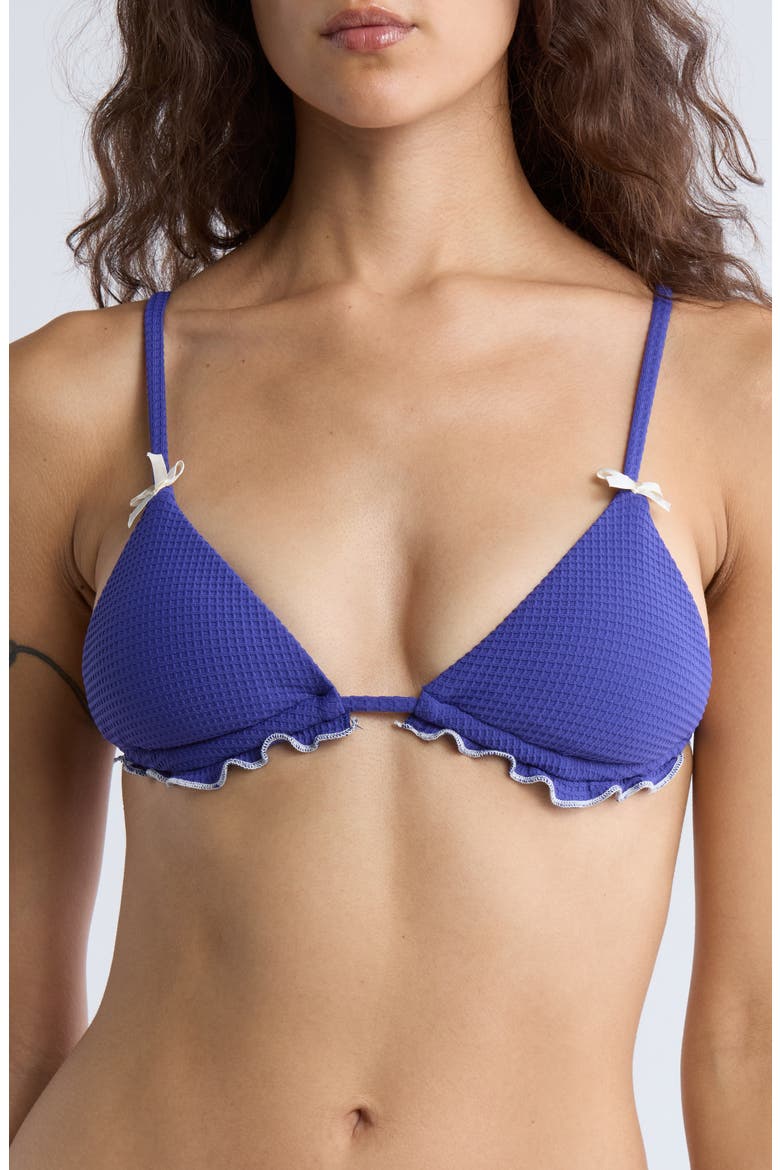 Ally Underwire Triangle Bikini Top, Main, color, NAVY