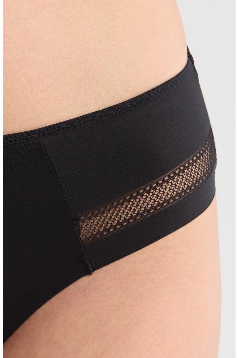 Easy Bliss Mid Rise Bikini Briefs, Alternate, color, BLACK