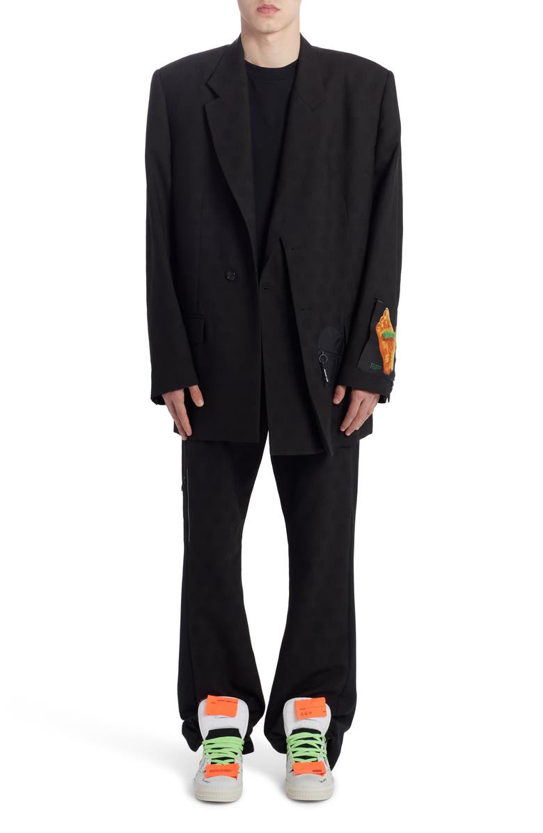 Off-White Equipment Wool Blazer, Alternate, color,