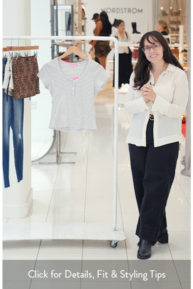 Kady Stripe Henley Baby Tee video