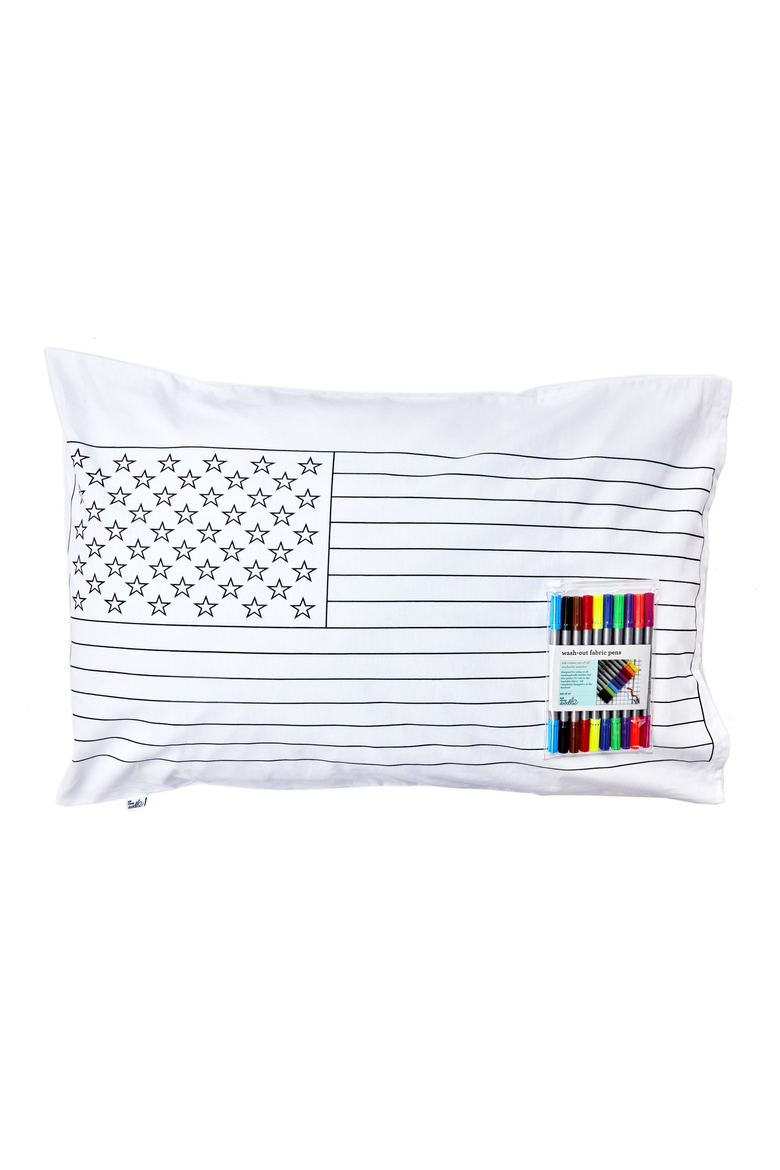 Color Your Own Pillowcase US Map, Main, color, White