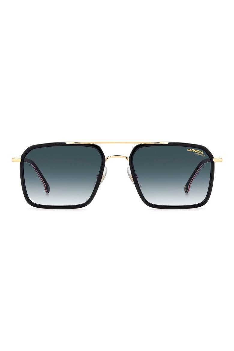 55mm Navigator Sunglasses, Main, color, BLACK RED/ DARK BLUE
