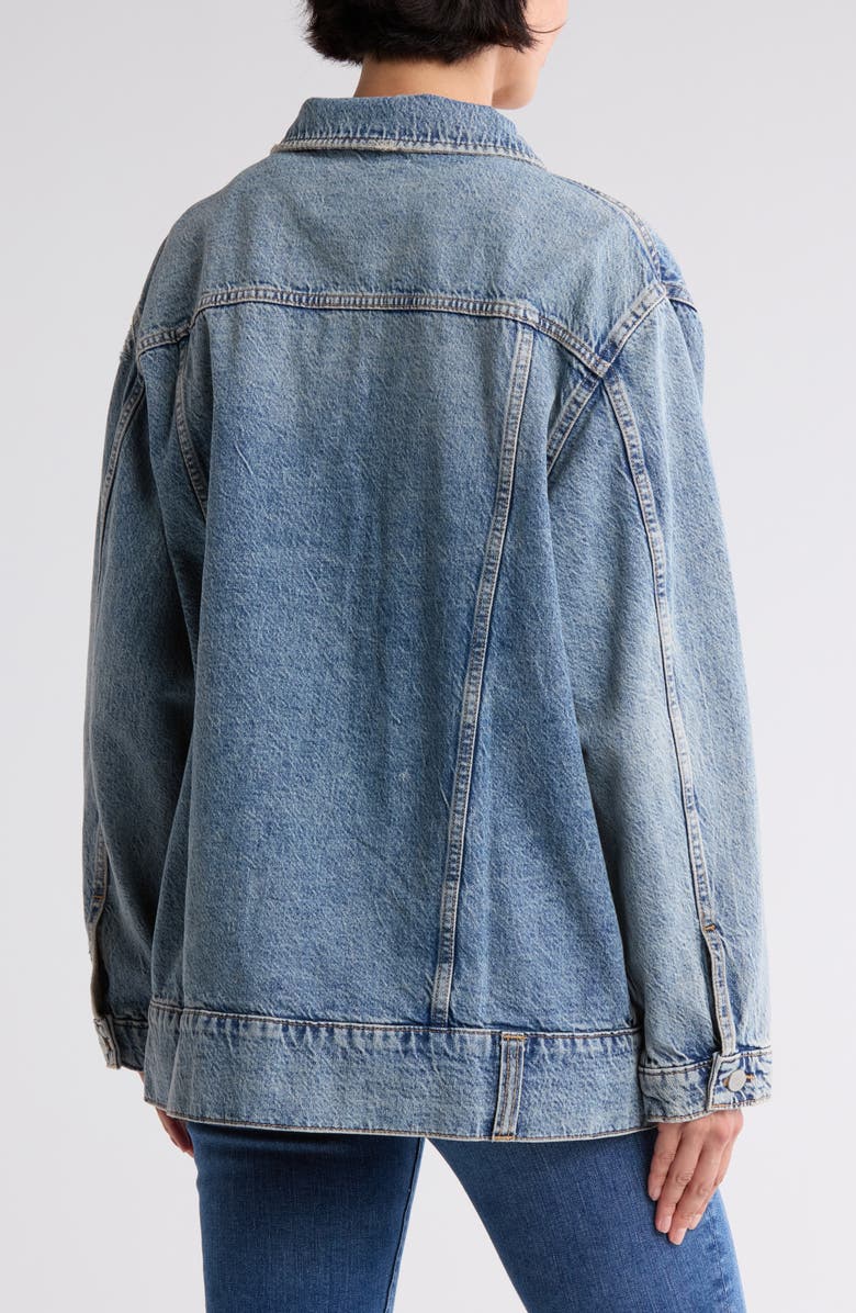 AllSaints Willow Denim Jacket, Alternate, color, Light Indigo