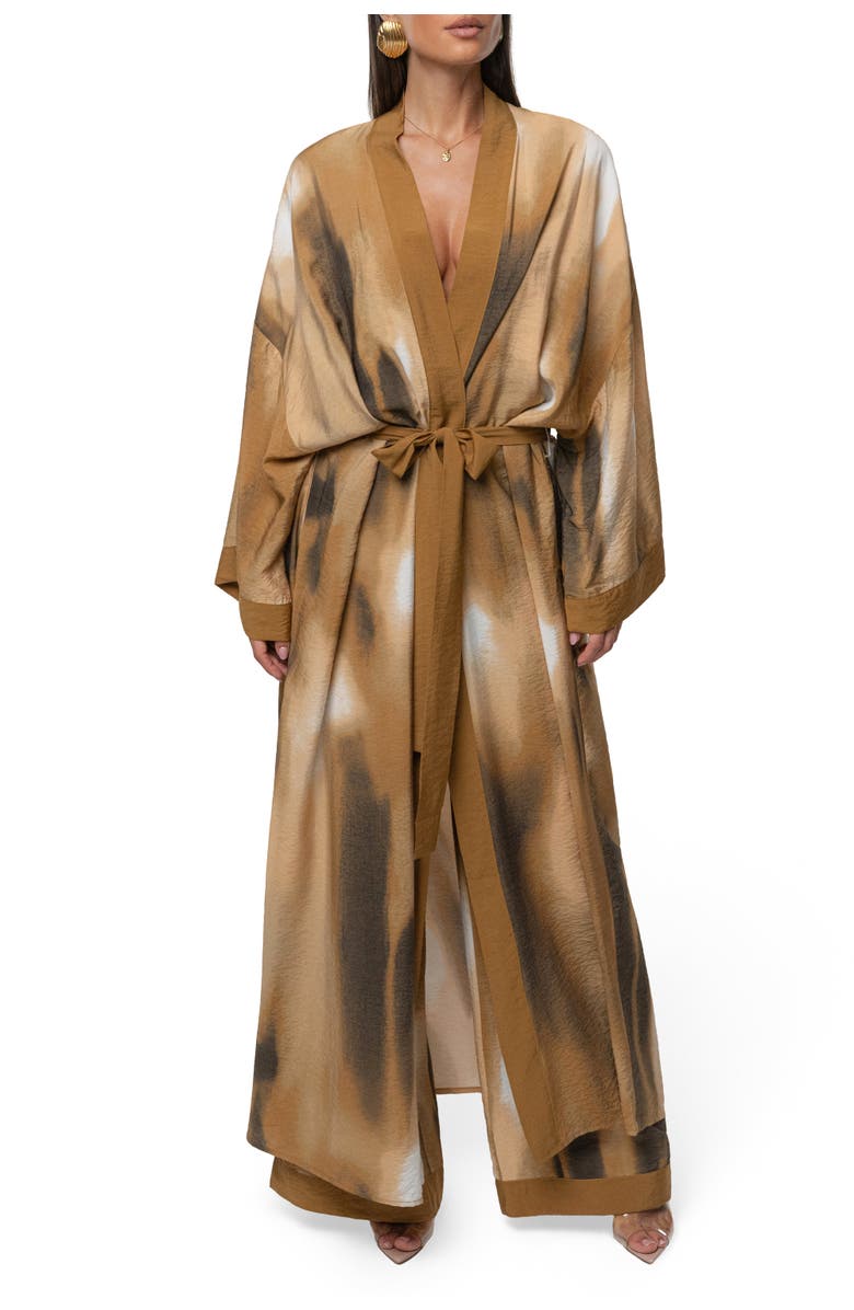 JLUXLABEL Desert Oasis Duster, Alternate, color, Brown