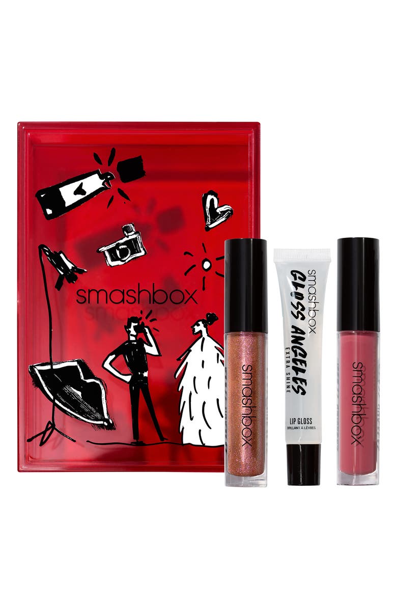 Smashbox Gloss Angeles Full Size Lip Gloss Trio, Main, color, 