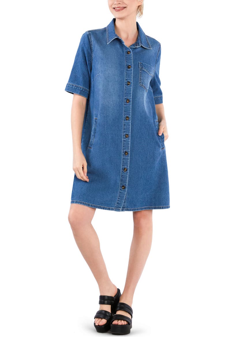 Cora Denim Shirtdress, Alternate, color, CORA DENIM