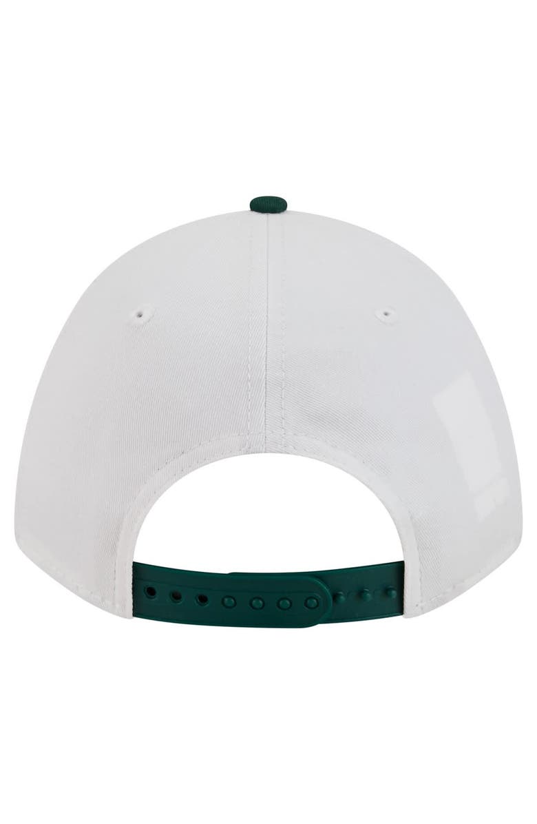 New Era Men's New Era White/Green South Florida Bulls Arch Two-Tone Rope 9FORTY A-Frame M-Crown Adjustable Hat, Alternate, color, White