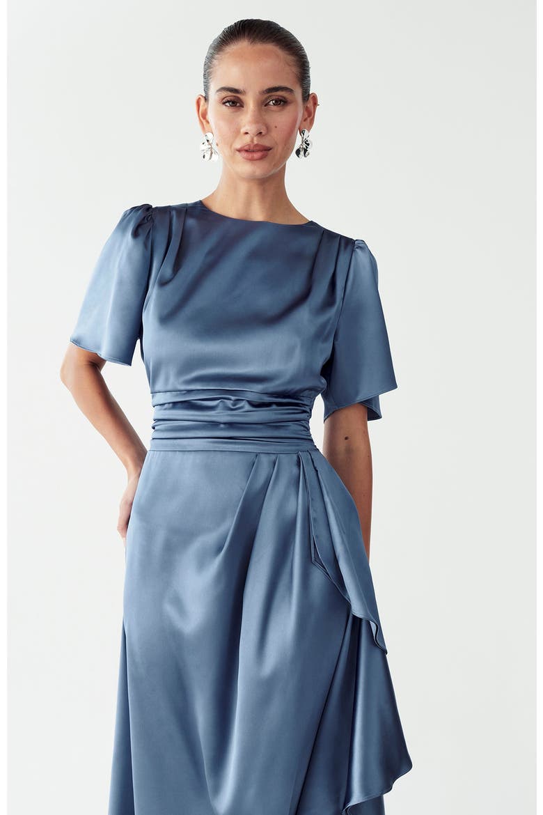 Narissa Midi Dress, Alternate, color, Steel Blue